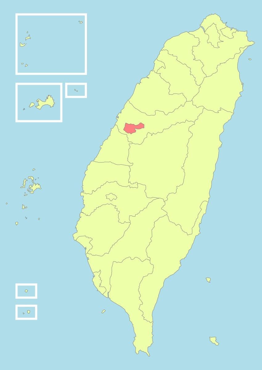 地図の台中台湾