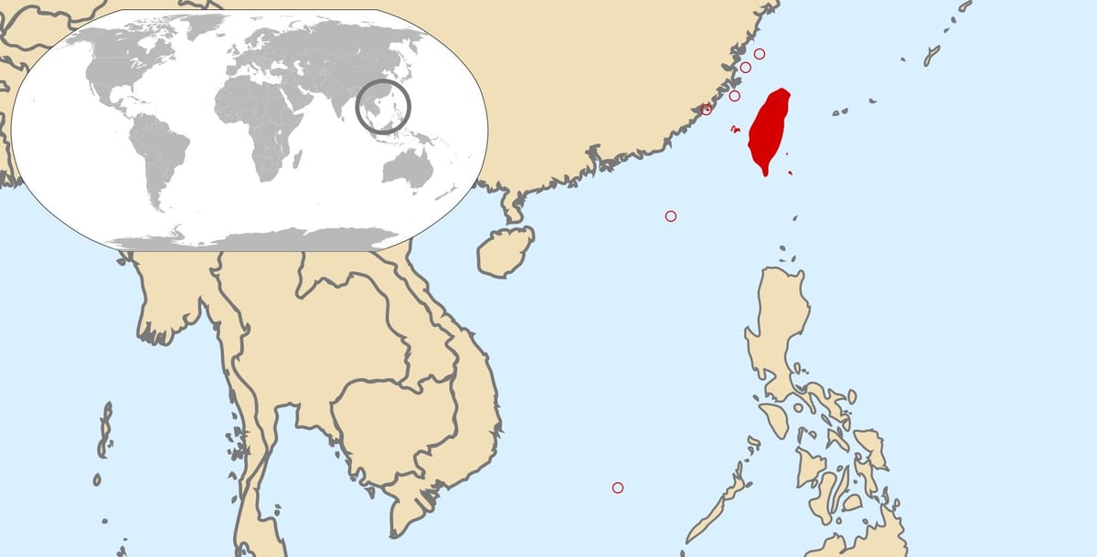 台湾のグローバル地図