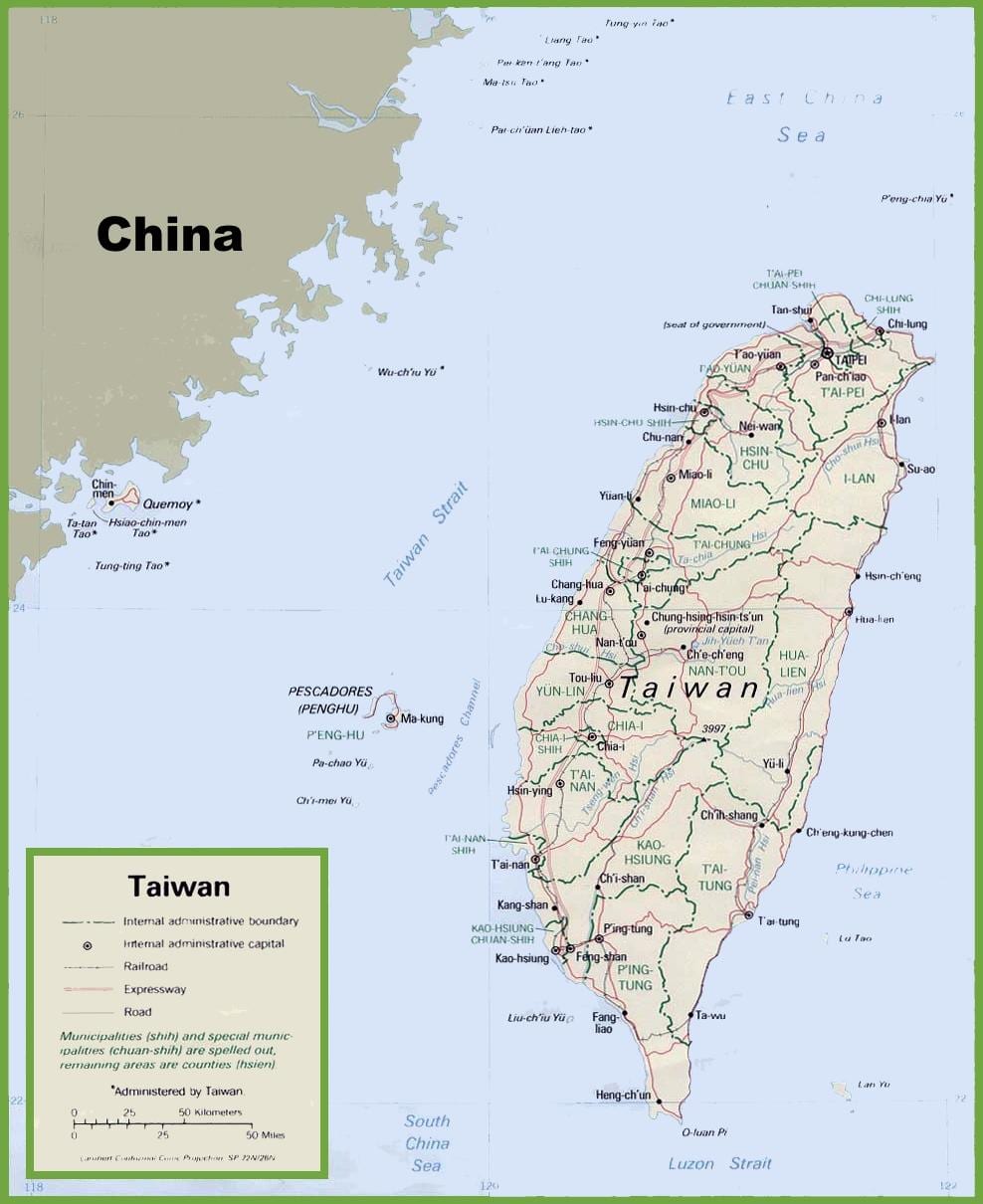 台湾の地図