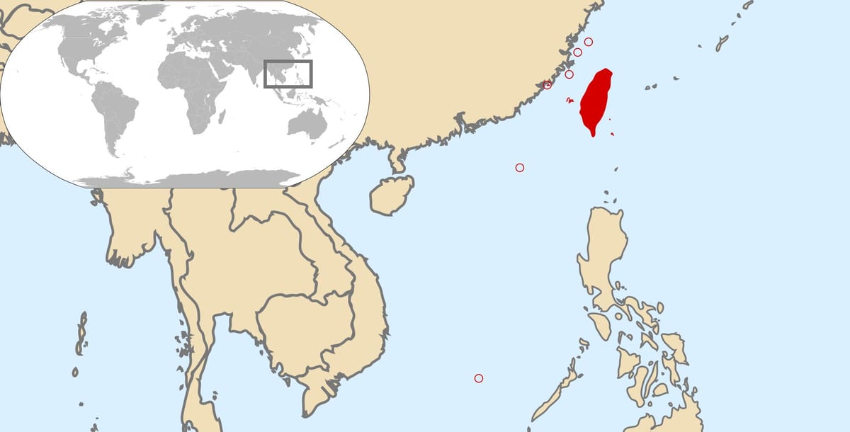 世界地図を示す台湾
