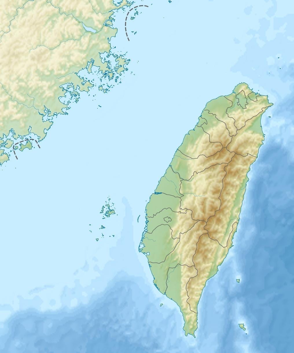 地図は台湾の島