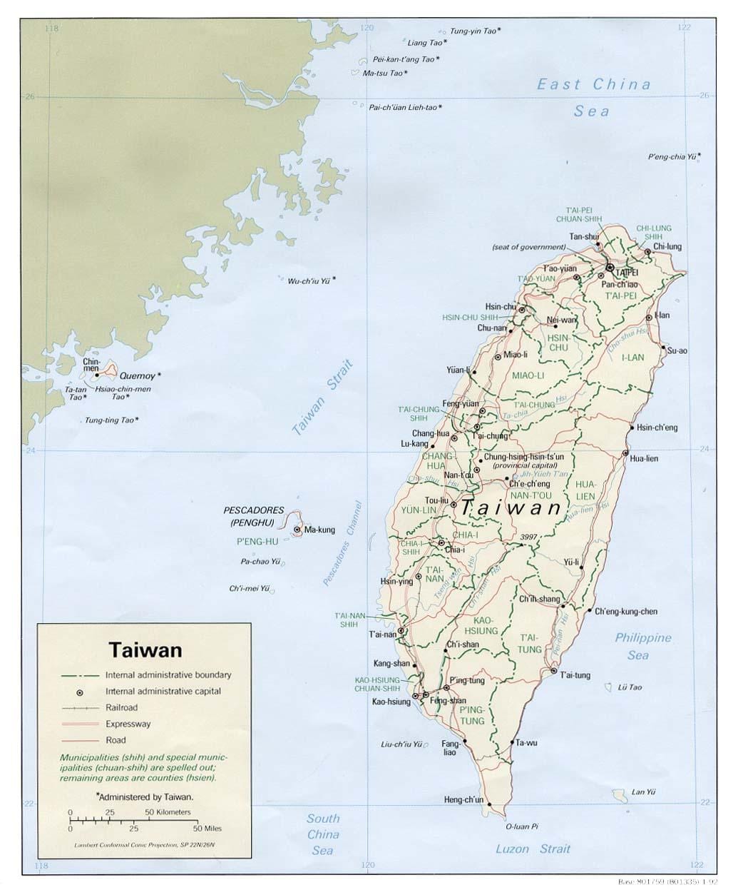 台湾のバス路線図