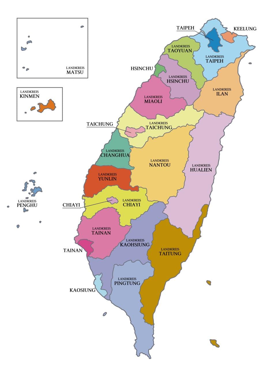 地図の台湾省