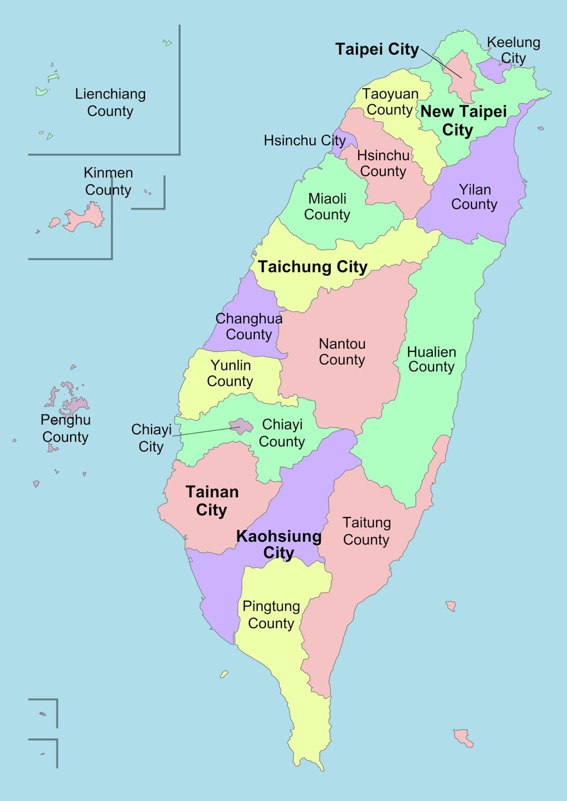 地図の台湾郡 