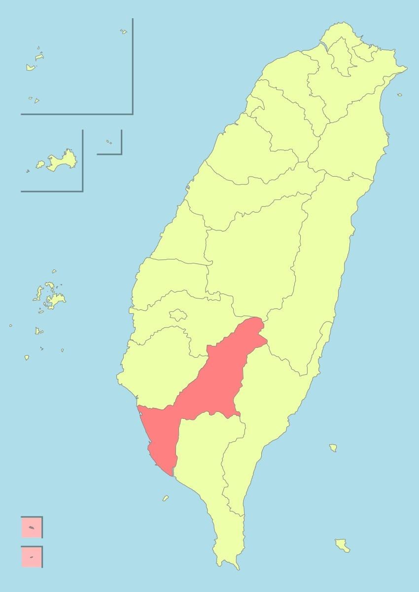 地図の高雄台湾