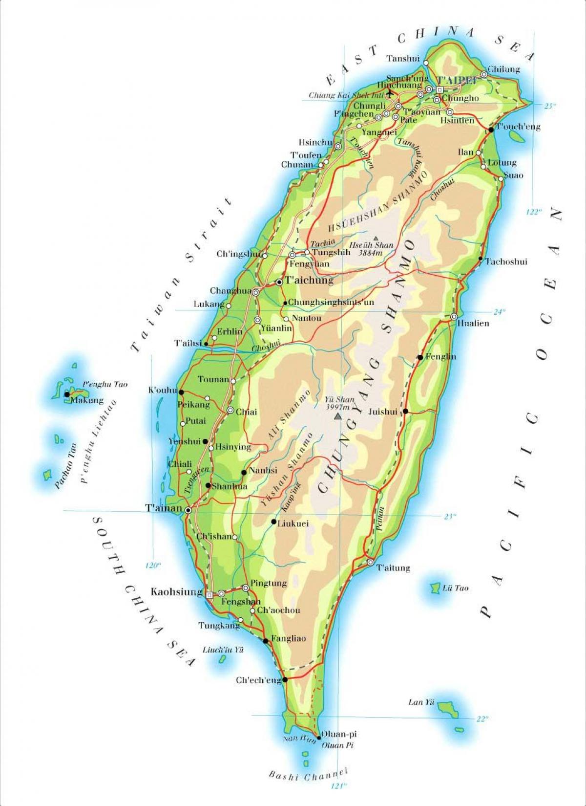 地図の台湾川