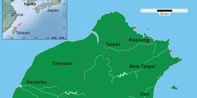 台湾北部の地図