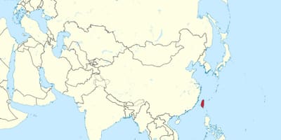 台湾はアジアでの地図