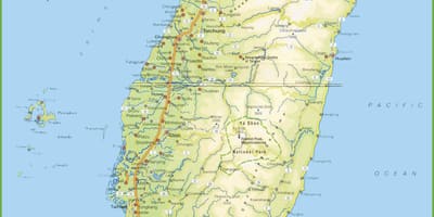地図の台湾でのキャンプ