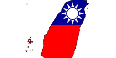 地図の台湾フラグ