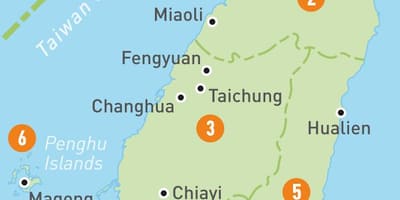 地図の台湾国