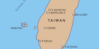 台湾の国際空港地図