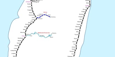 台湾高速鉄道の地図