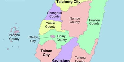 地図の台湾郡 