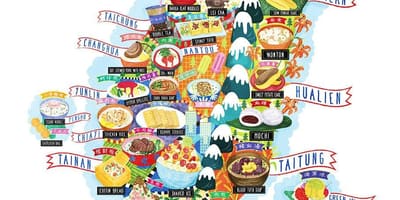 地図は台湾食材