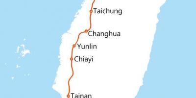 台湾高速鉄道路線図